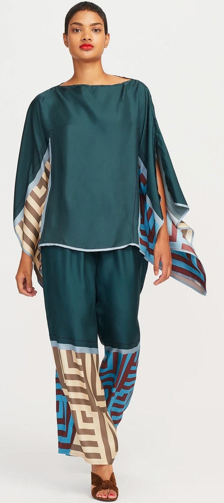 WOMEN green Maslin Fabric digital print work party wear suit set main image 1