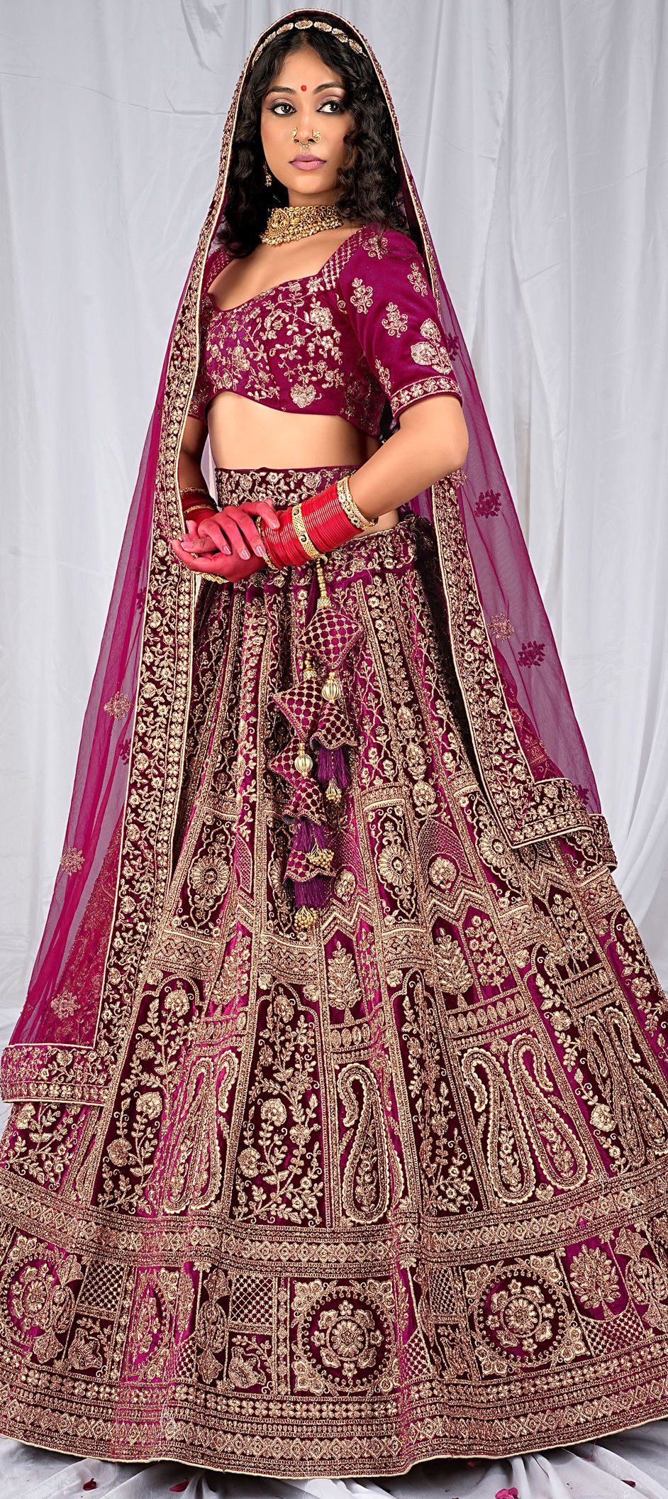 Deep purple lehenga set – Rimple & Harpreet