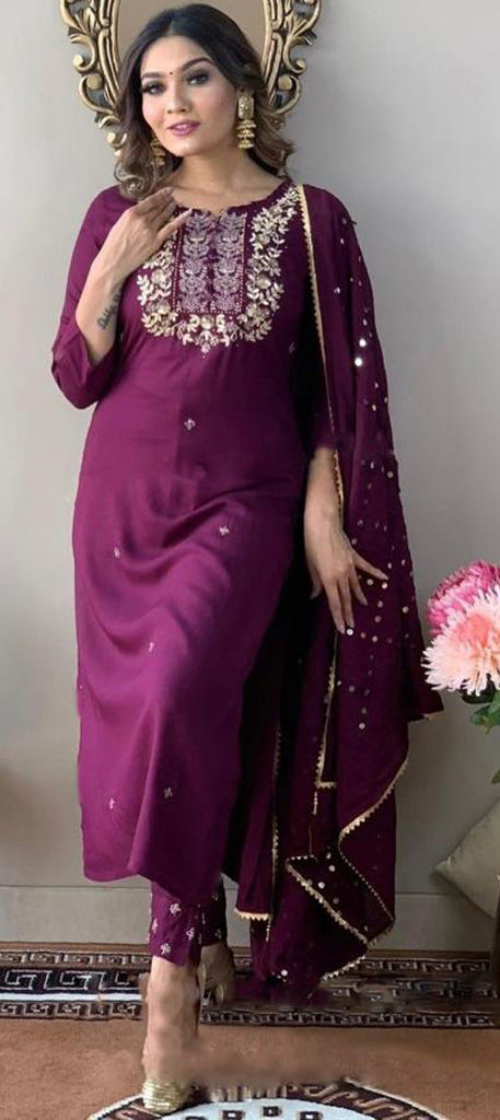 Buy Purple Pakistani Salwar Suits Online for Women | Partywear