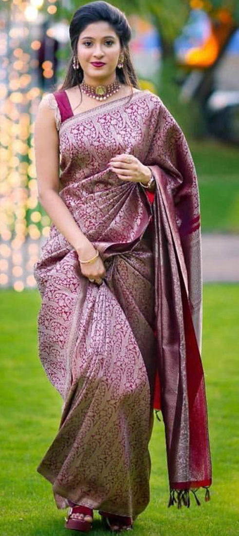 Party Perfect Red Saree Mirror Accents and Bold Prints for Festive Vibes
