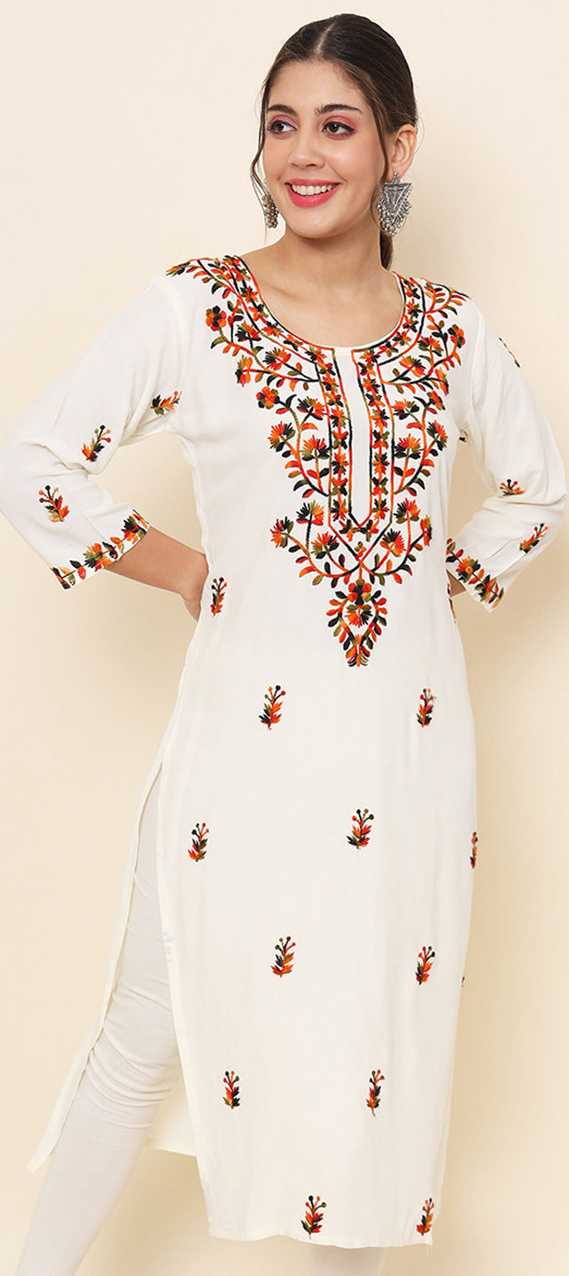 Half White Ready to wear Kurthi main image 0