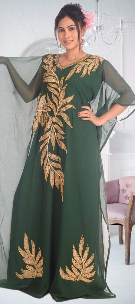 kaftan green dress Green Kaftan Gown – Label DC main image 0
