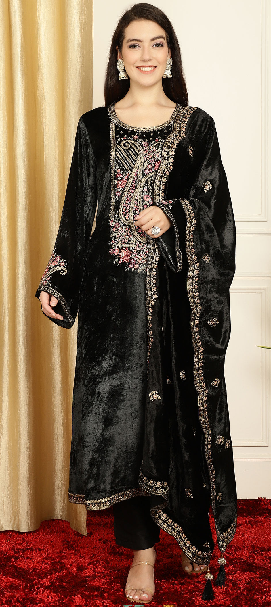 Top 274+ black silk suit designs latest