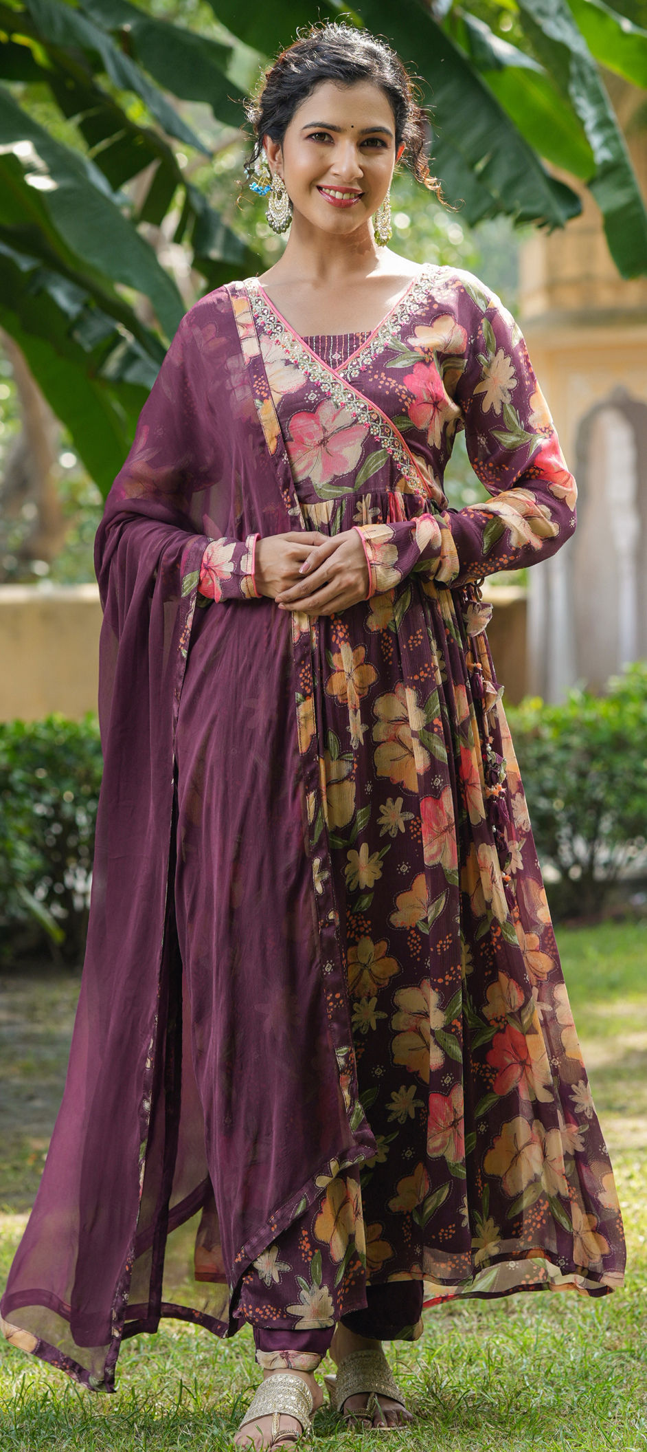 Premium Silk Soft Purple Festive Wear Palazzo Salwar Suit