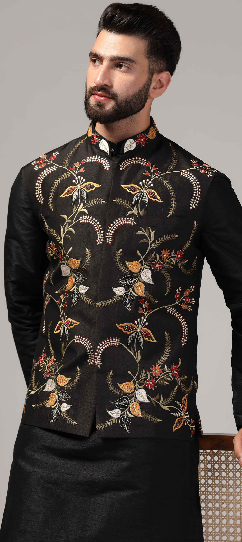 Nehru jacket long sleeve hot sale