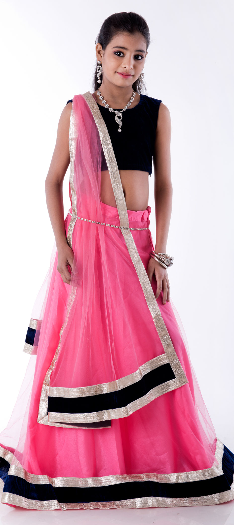 Buy Drashti Fashion Present Women's Embroidered Banglori Satin Lehenga  Choli with Blouse Piece (Black. pink,Free Size) at Amazon.in