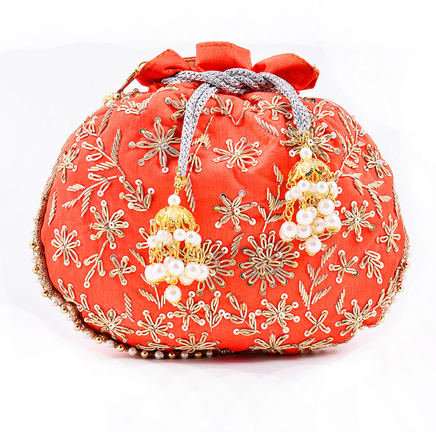 Orange Color Potli Bag Online