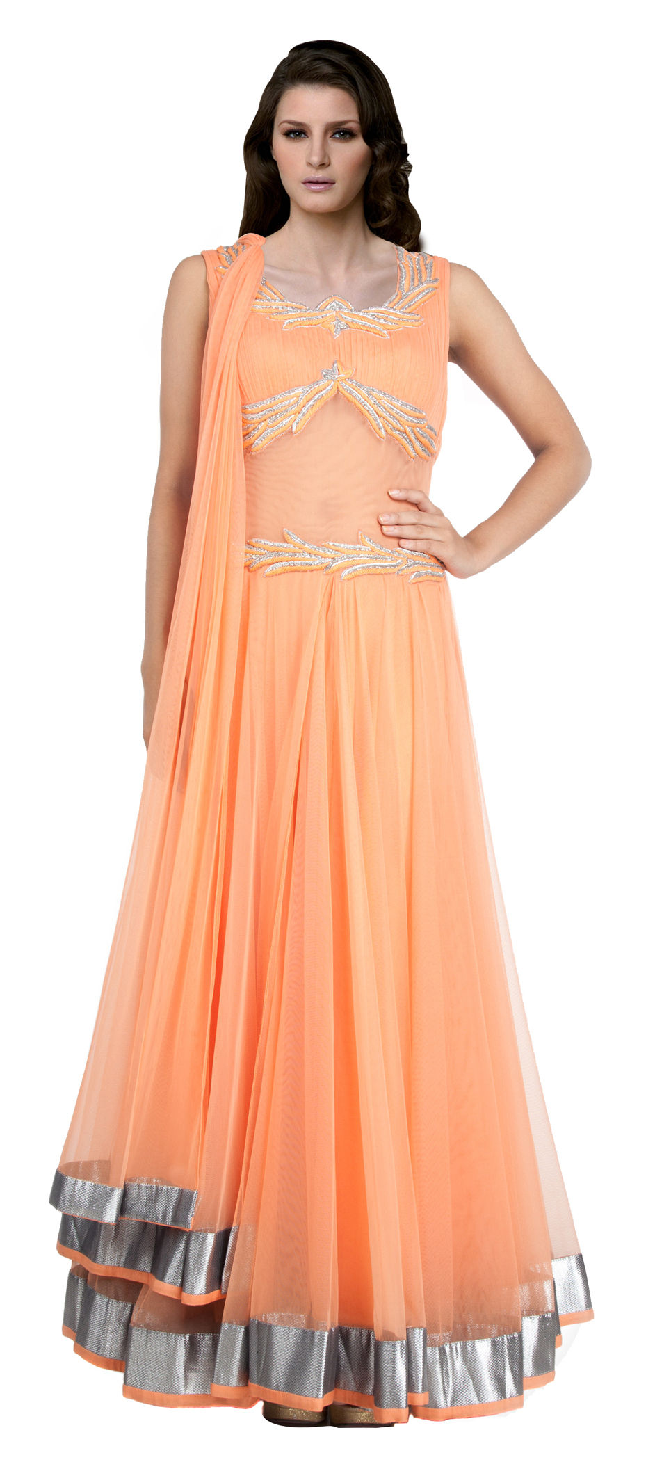 open lace back dress Buy Golden Orange Gotapatti Anarkali Set online in India at Best Price main image 1