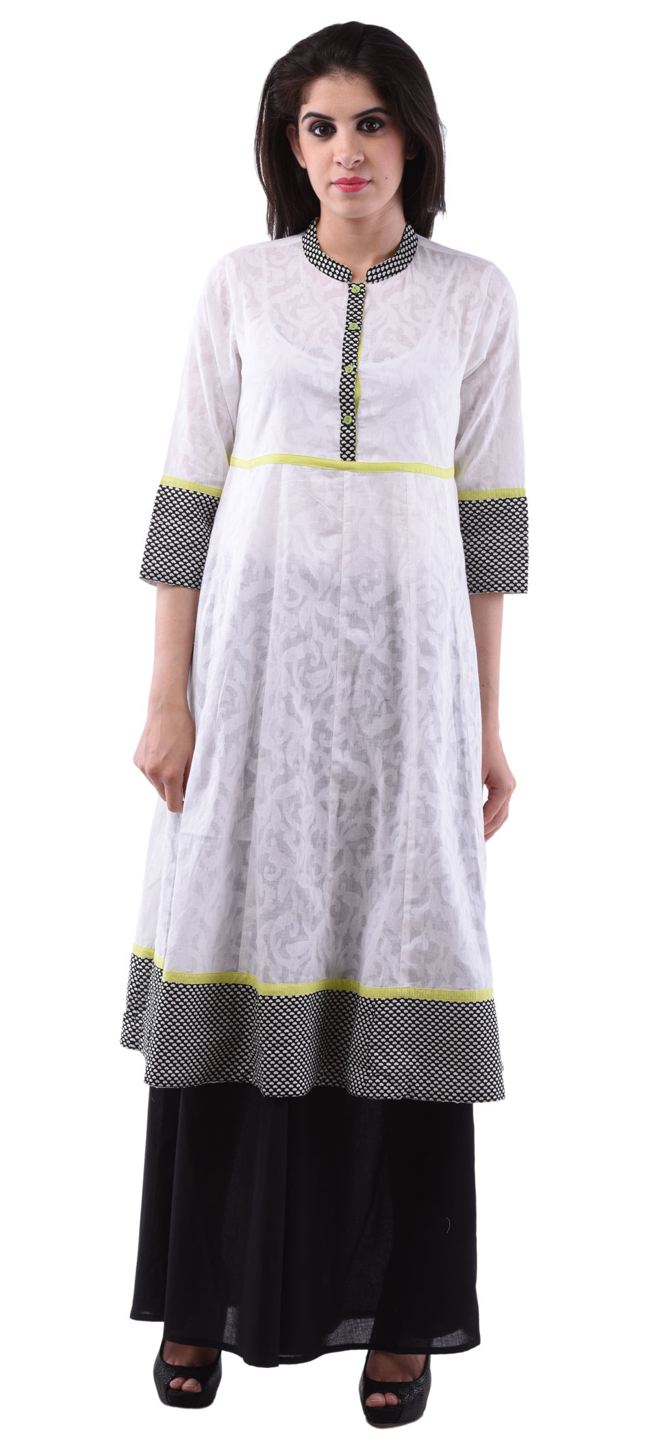 Half White Ready to wear Kurthi main image 1