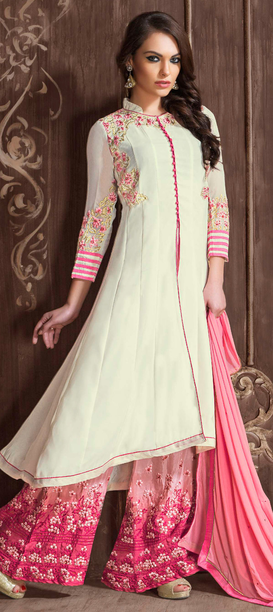 White Waistcoat With White Shalwar Kameez