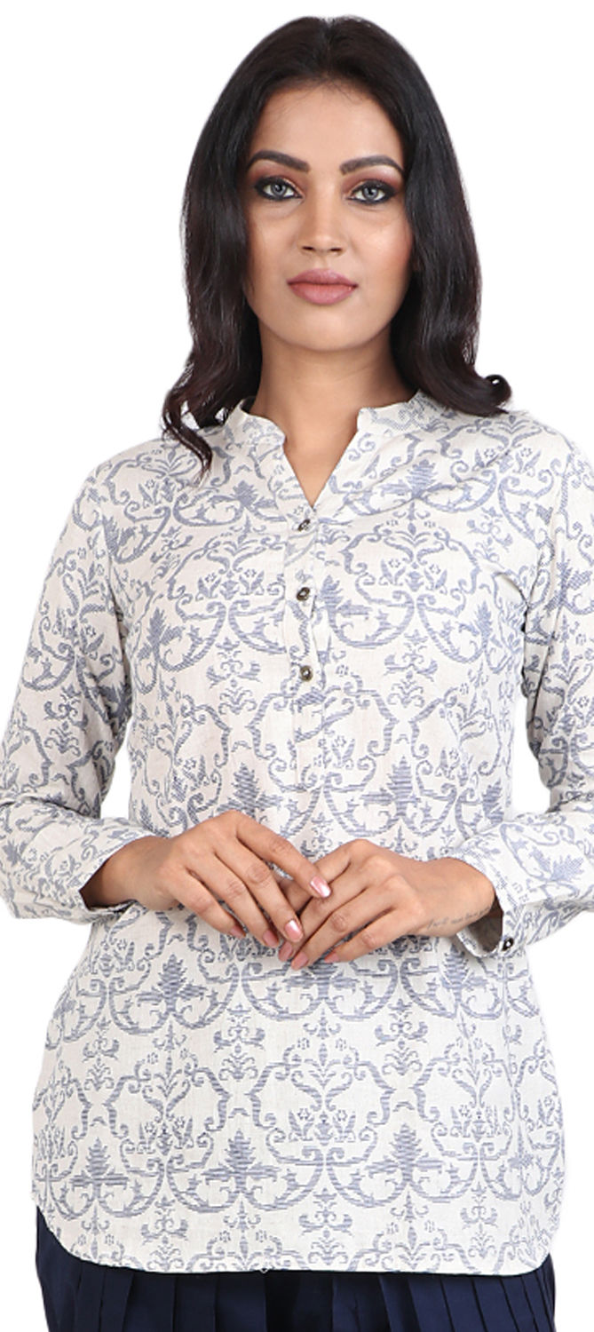 Black & White Printed Kurti