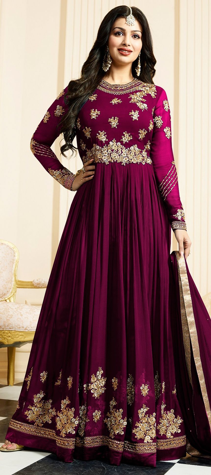 499702: Purple and Violet color Salwar Kameez