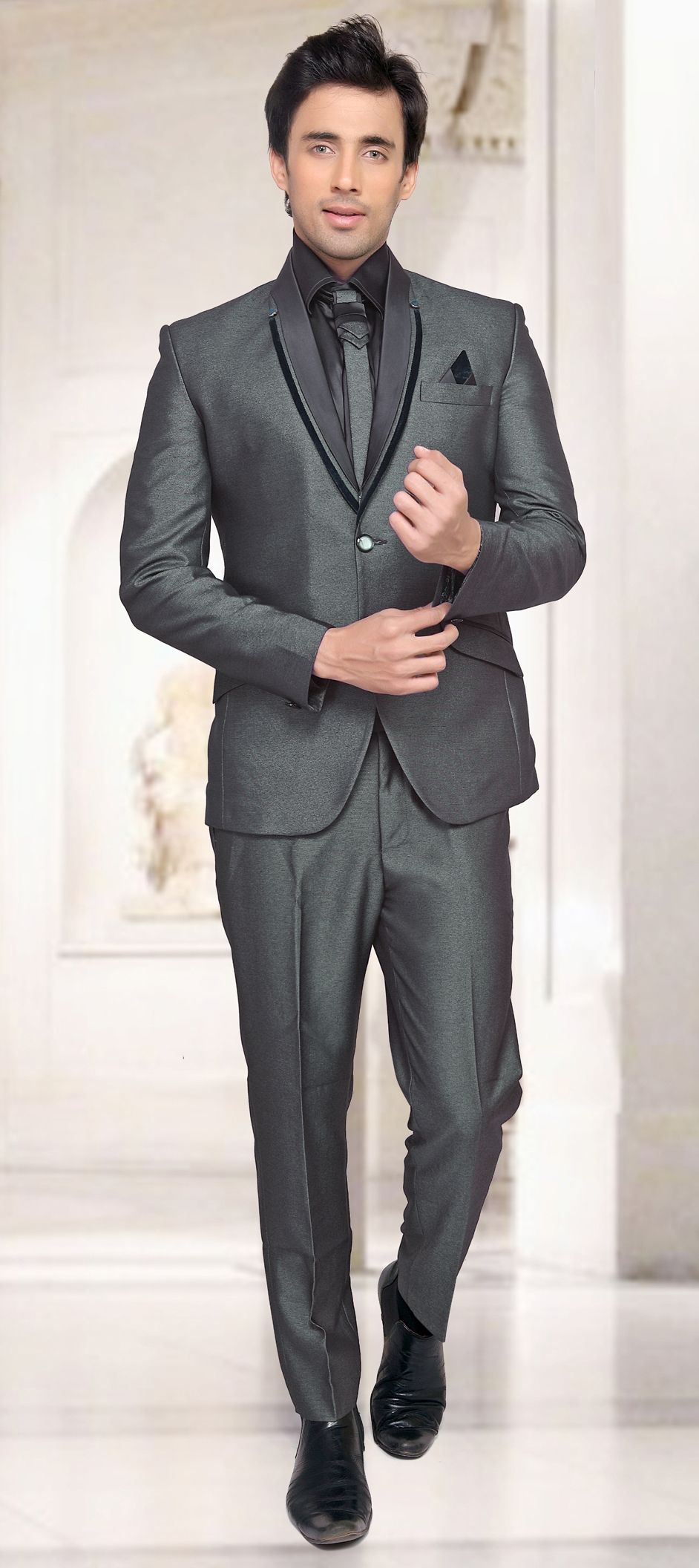 Grey-Light Suit 2 Pc Fabric Cut Piece – 3.4M