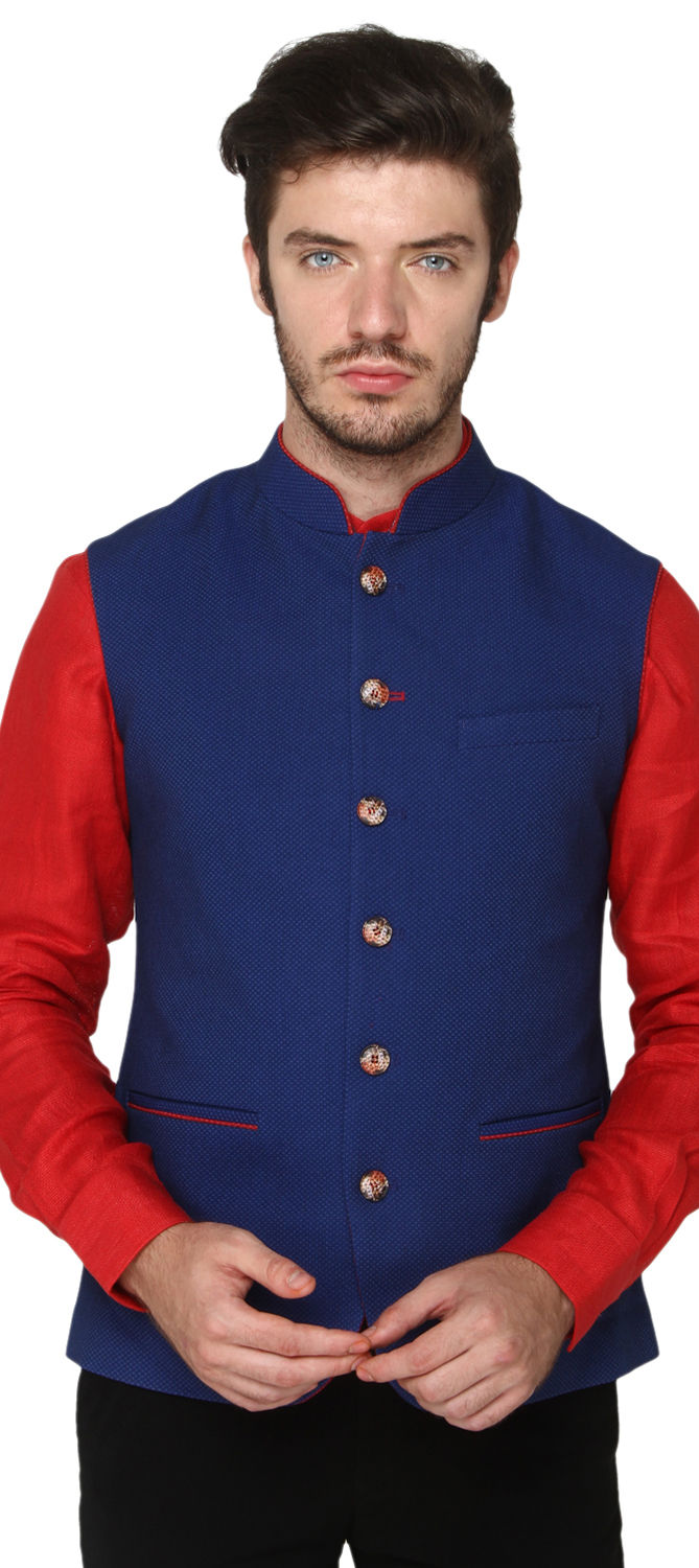 507162: Blue color family stitched Modi Jacket