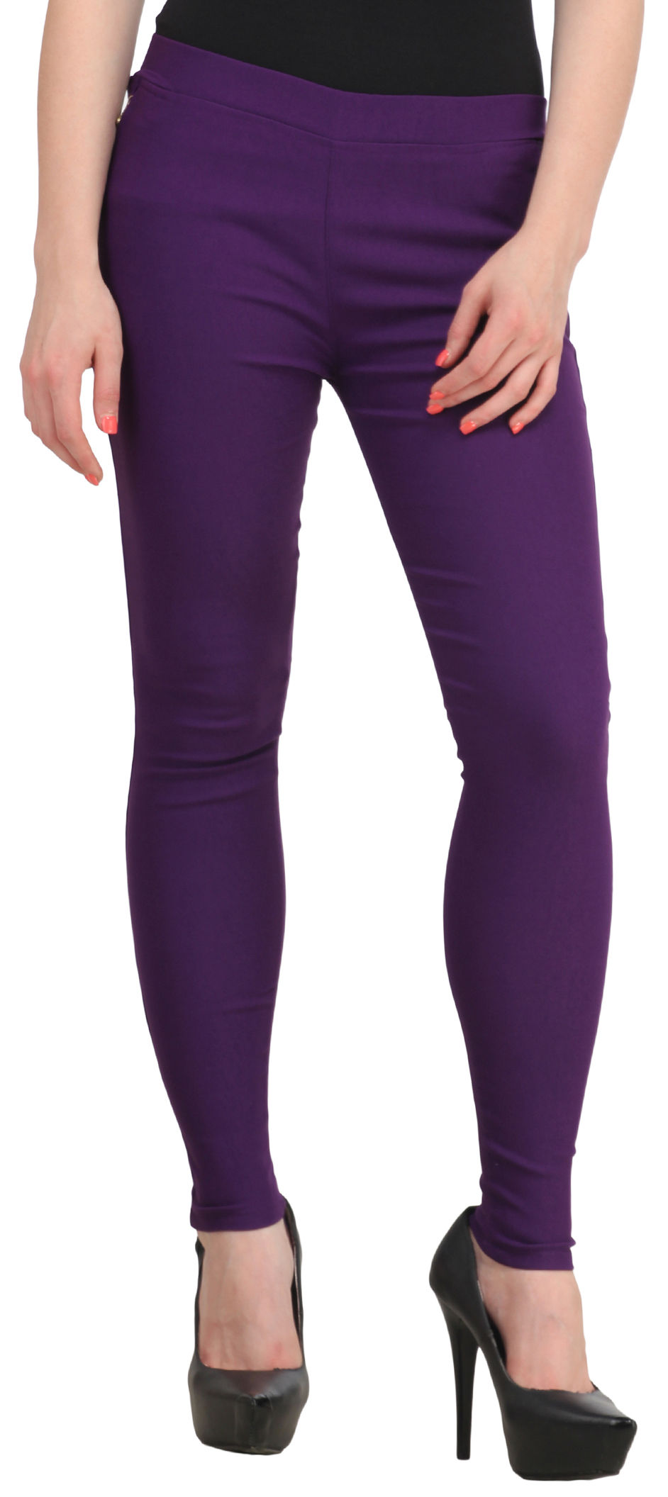 purple jeggings