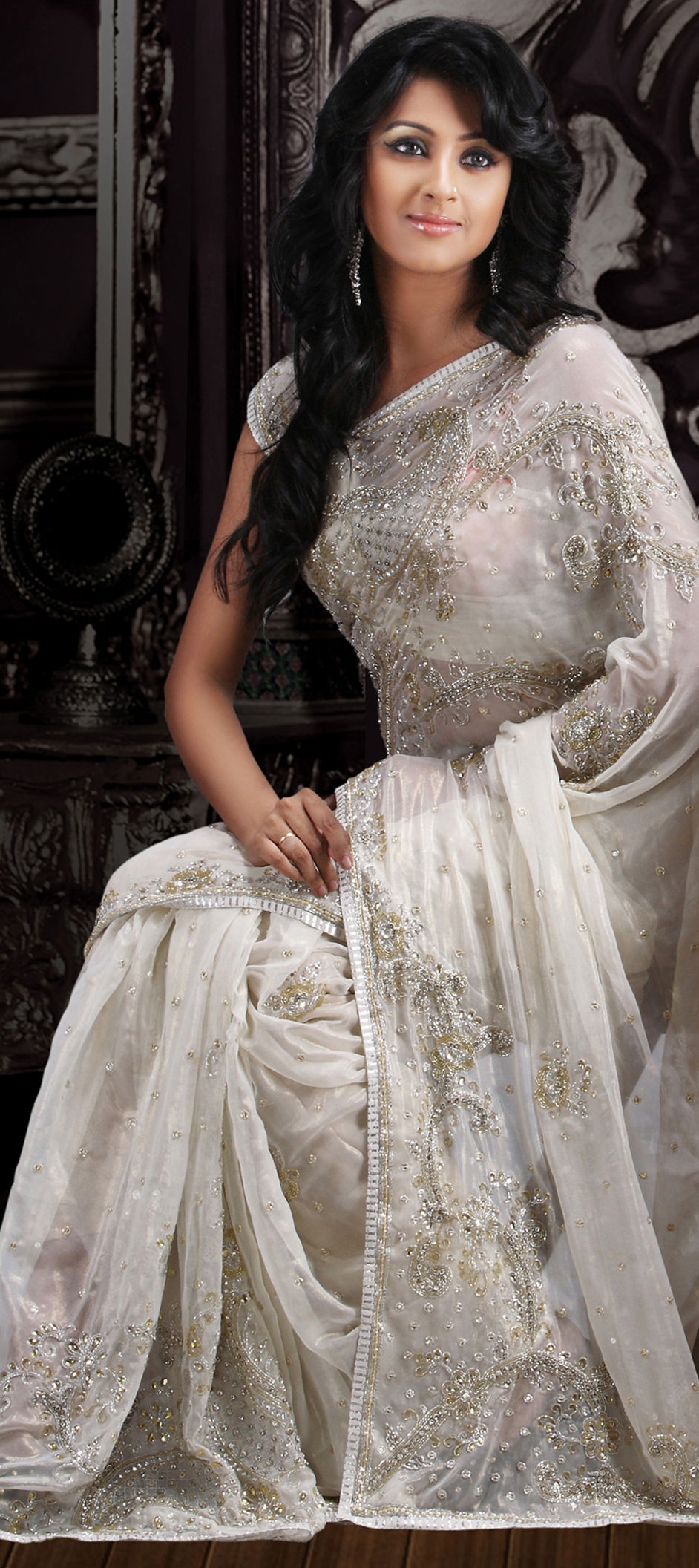 open lace back dress Glamorous Deep V-NeckPlus Size Sequin Ruffle Sleeve Formal Evening Dress