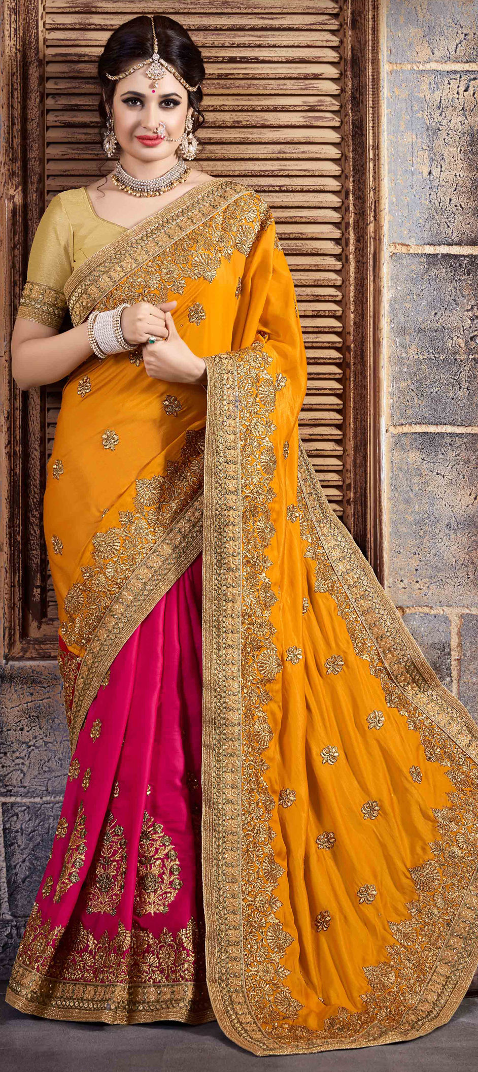 Party wear embroidered sarees hot sale