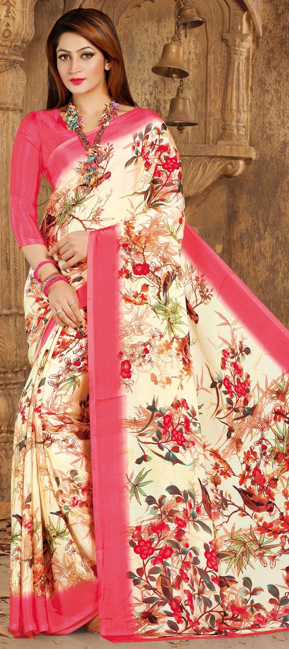 Satin Silk Printed Sarees Shop online Bridal Wedding Sarees, Party