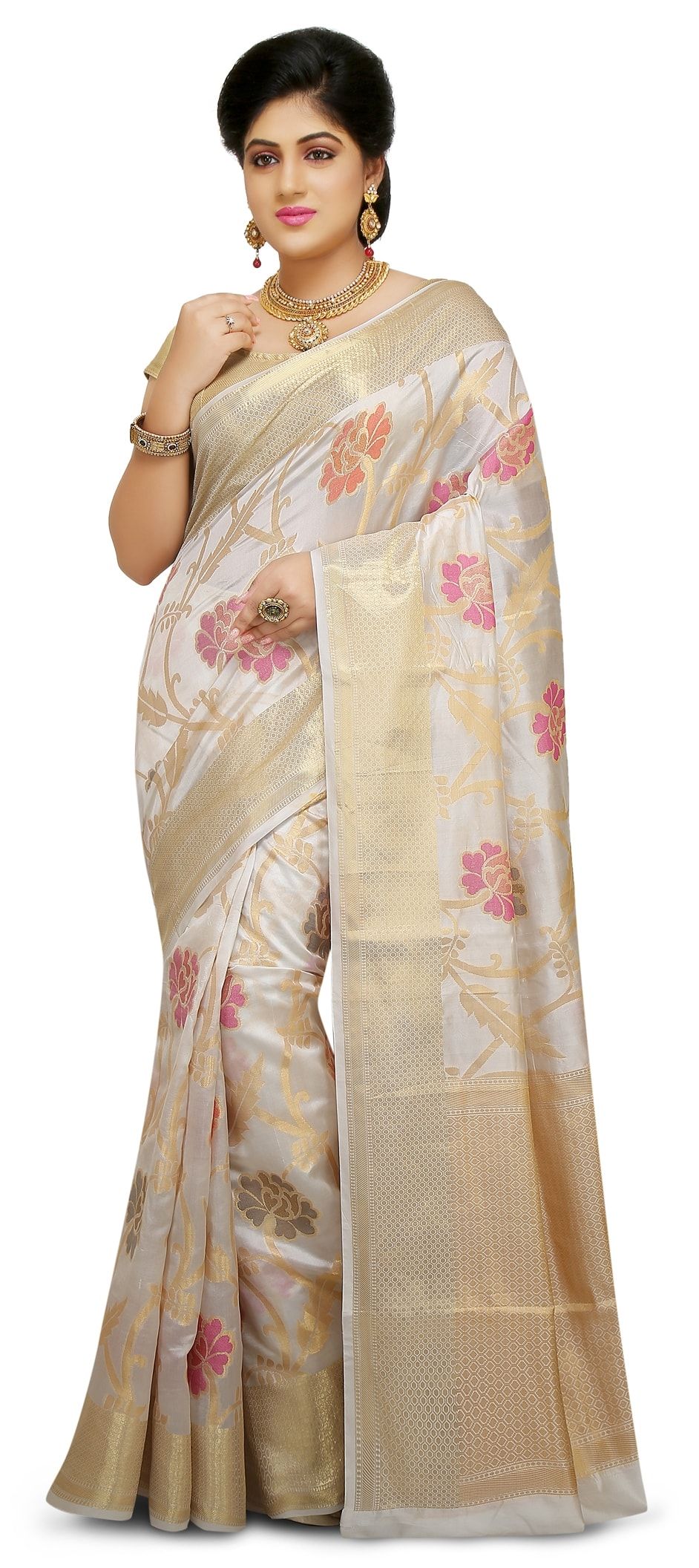 767145: Traditional White and Off White color Banarasi Silk, Silk