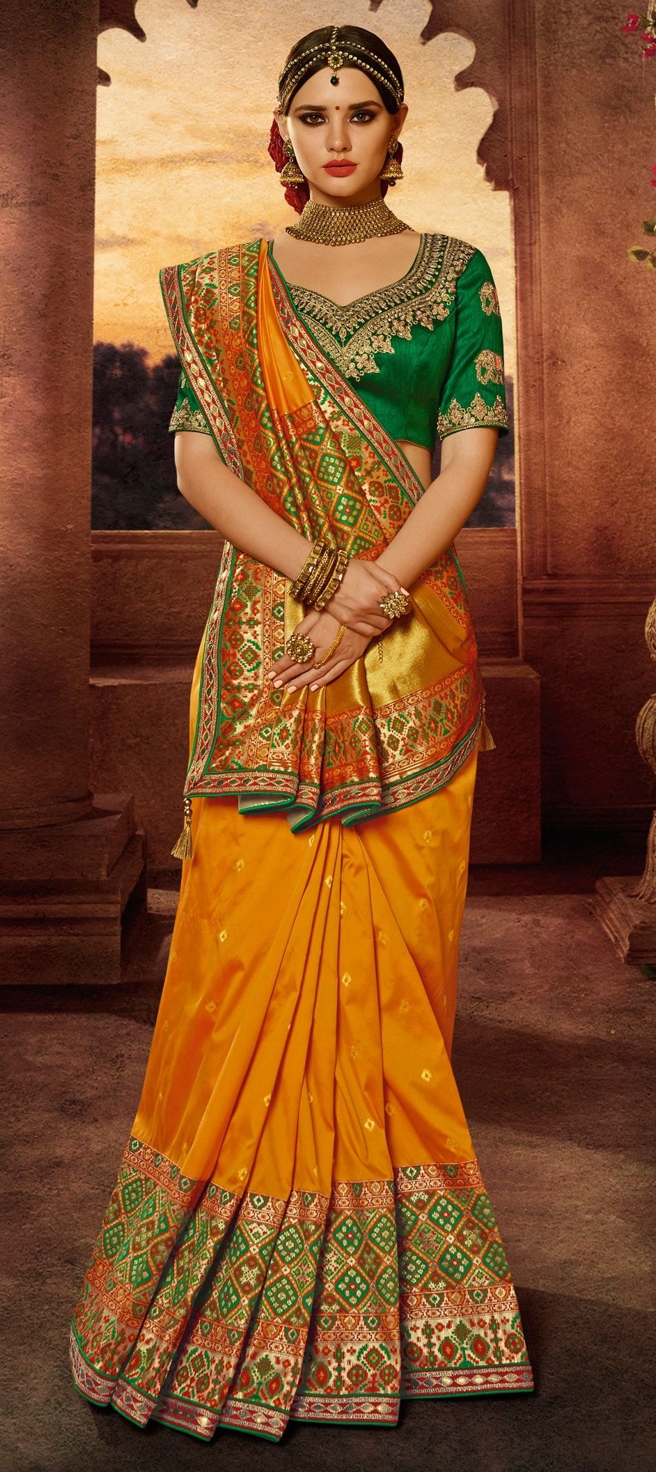 Orange Wedding Wear Kanjivaram Silk Saree 4671SR03