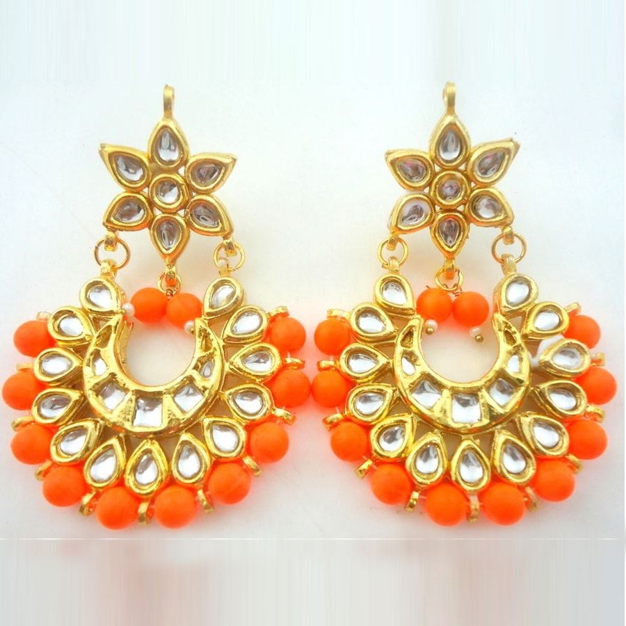 Earrings on sale orange colour