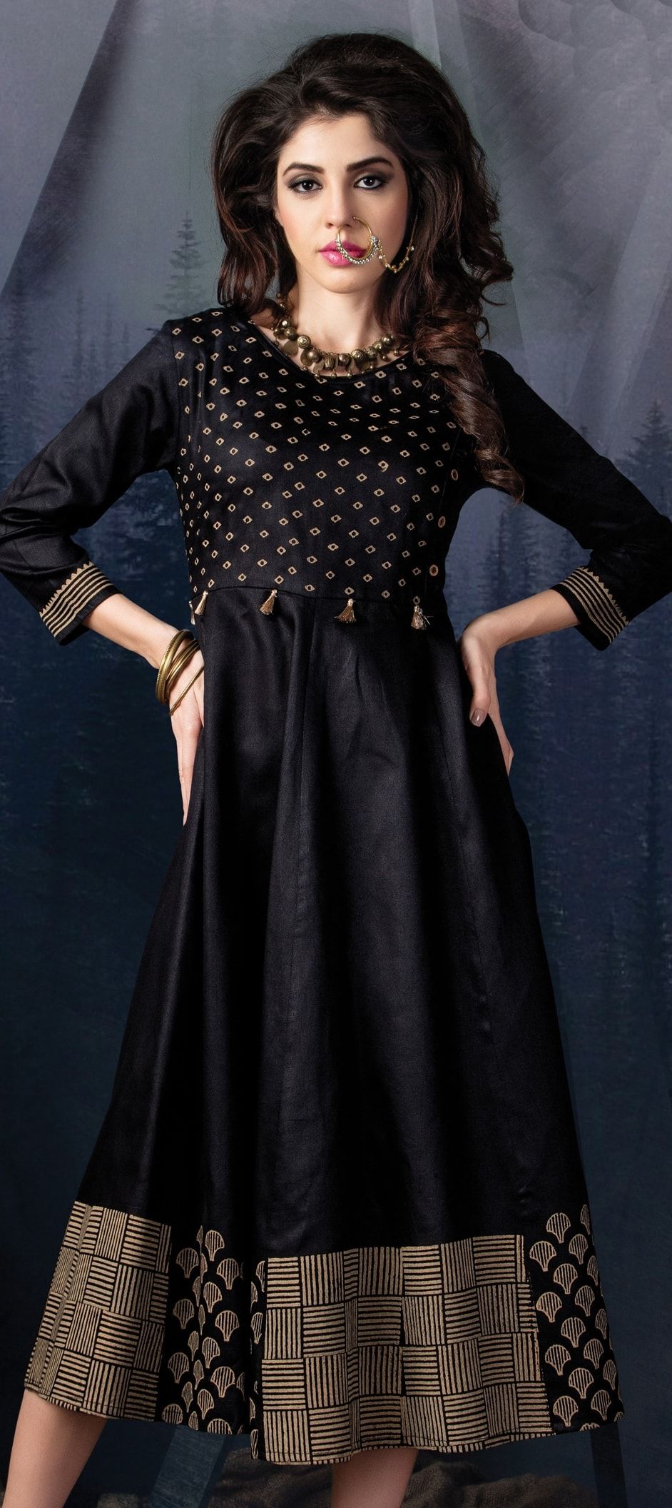 black colour kurtis