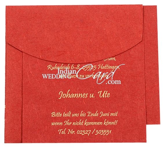 D-1817, Red Color, Handmade Paper, Small Size Cards, Light Weight Cards ...