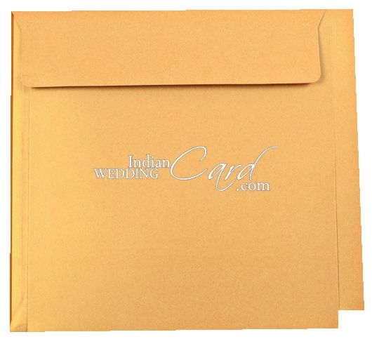 D-2574, Orange Color, Shimmery Finish Paper, Designer Multifaith ...