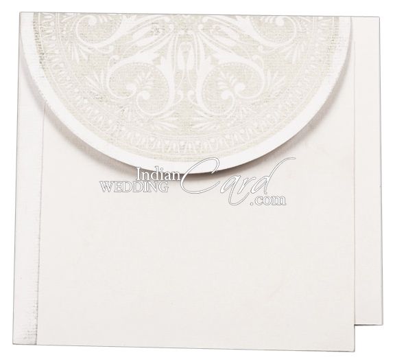 D-3278, White Color, Odd Shape Cards, Designer Multifaith Invitations ...