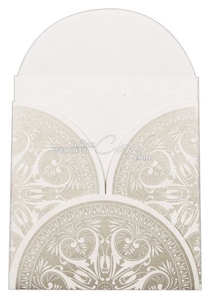D-3278, White Color, Odd Shape Cards, Designer Multifaith Invitations ...