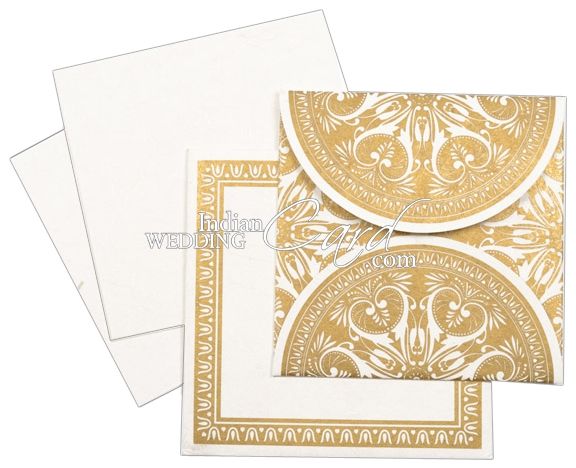 D-3329, White Color, Odd Shape Cards, Designer Multifaith Invitations ...