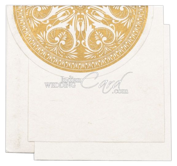 D-3329, White Color, Odd Shape Cards, Designer Multifaith Invitations ...