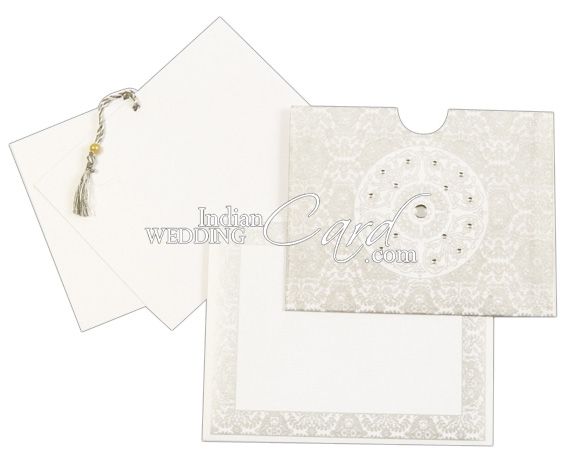 D-3451, White Color, Shimmery Finish Paper, Small Size Cards, Light ...