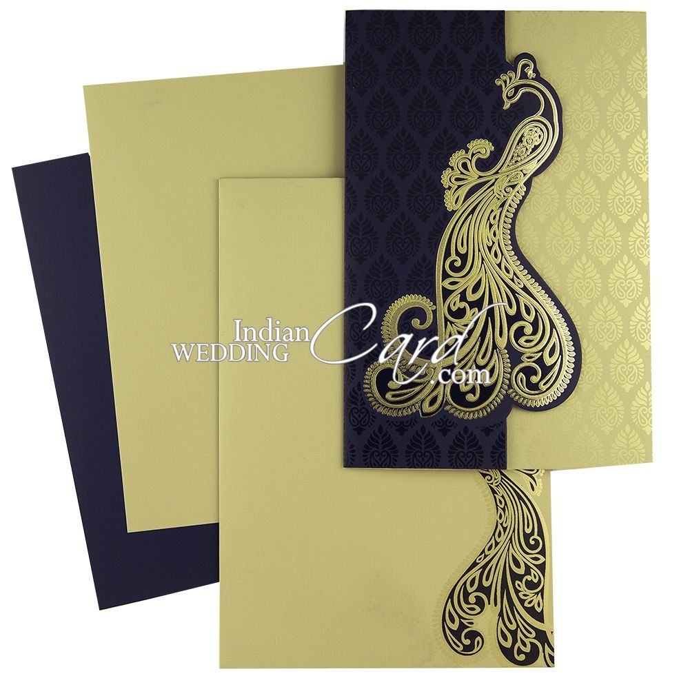 Peacock Theme Wedding Cards