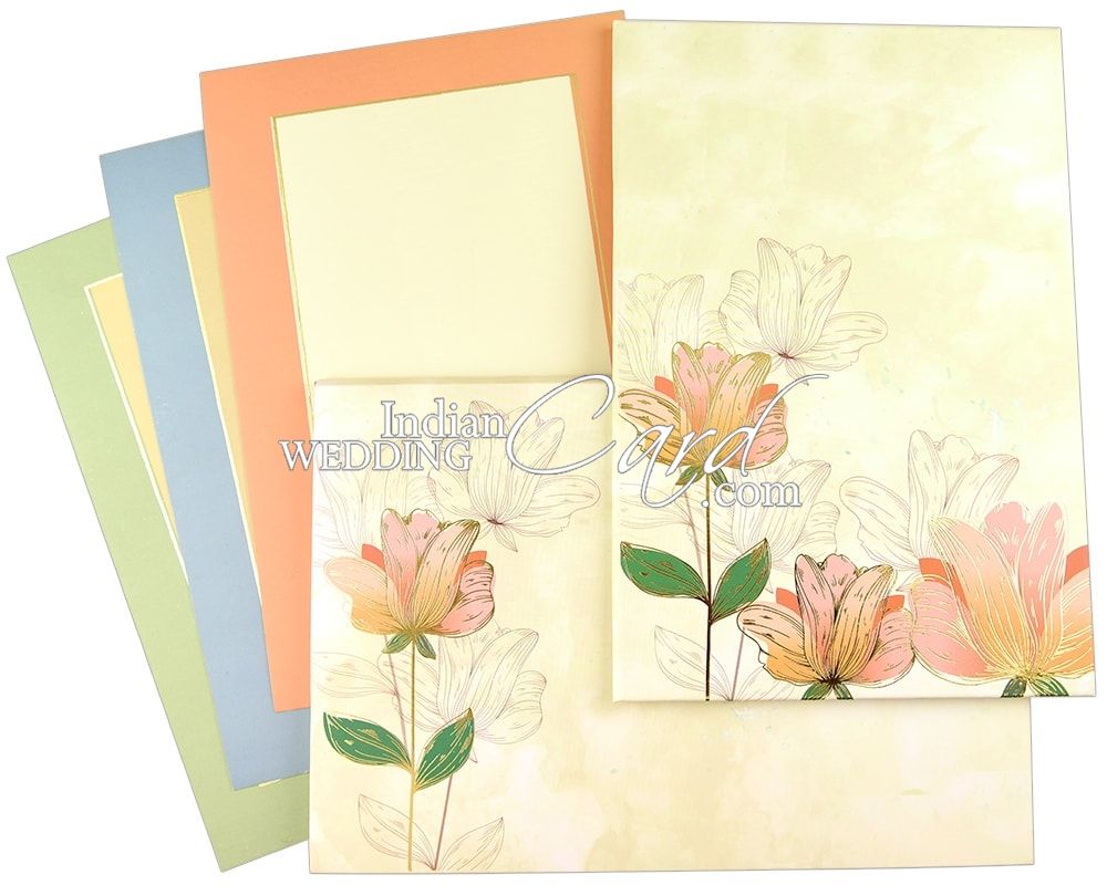 Tulip Theme Wedding Cards