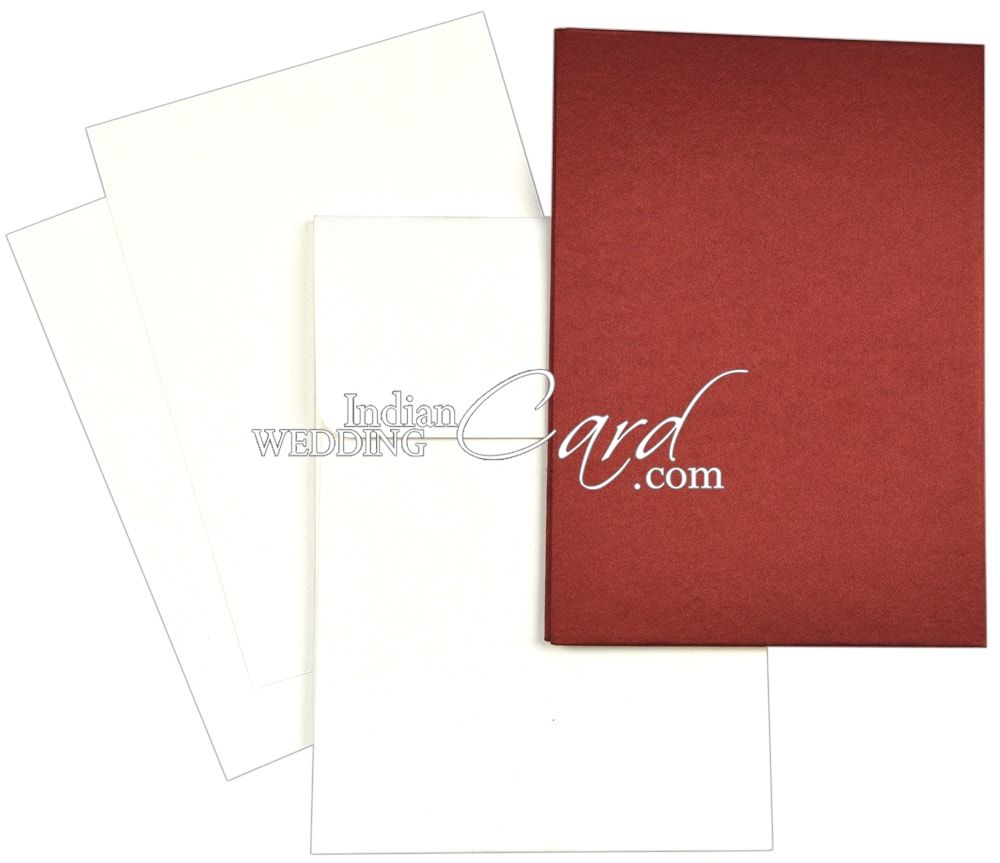 Hardbound thick Red satin card. A 2018 design video - D-8642