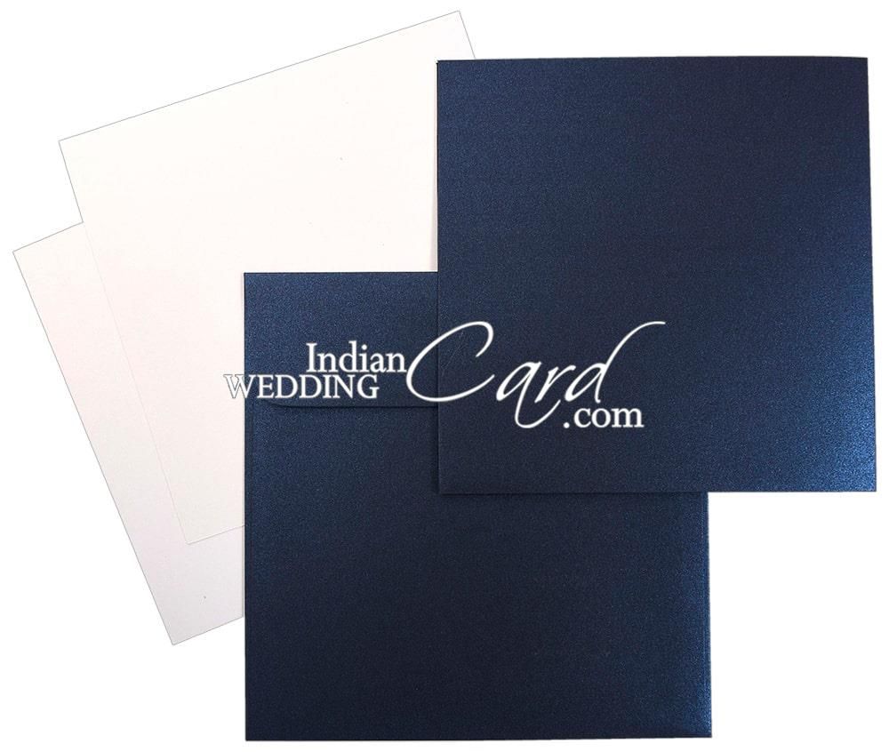 D-9530, Blue Color, Shimmery Finish Paper, Muslim Cards.
