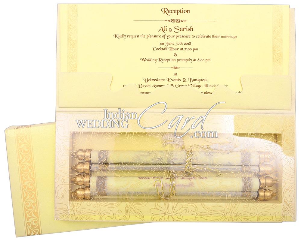  cardsandscrolls Tube Scroll Invitations with Free Personalized  Printing (Set of 20 pcs) (Cream/Gold) : Home & Kitchen