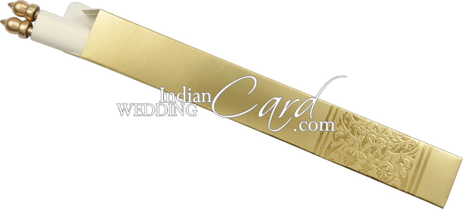 S865, Gold Color, Shimmery Finish Paper, Scroll Invitations, Jewish  Invitations, Anniversary Invitations, Only Scrolls.