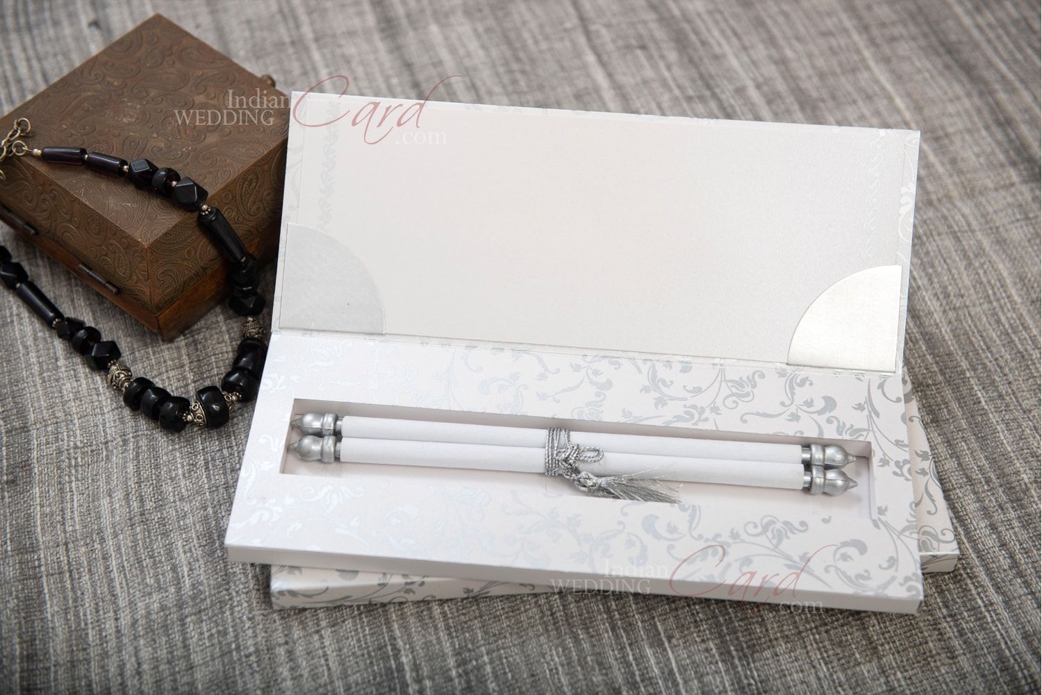 S877, White Color, Shimmery Finish Paper, Scroll Invitations, Jewish  Invitations, Box Scrolls, High End Scrolls., image size:1500x1001