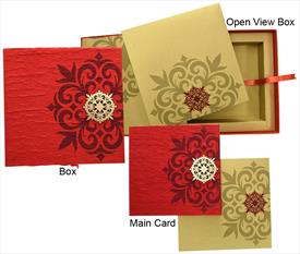 Wedding Cards With Box Scroll In A Box Indian Wedding Card