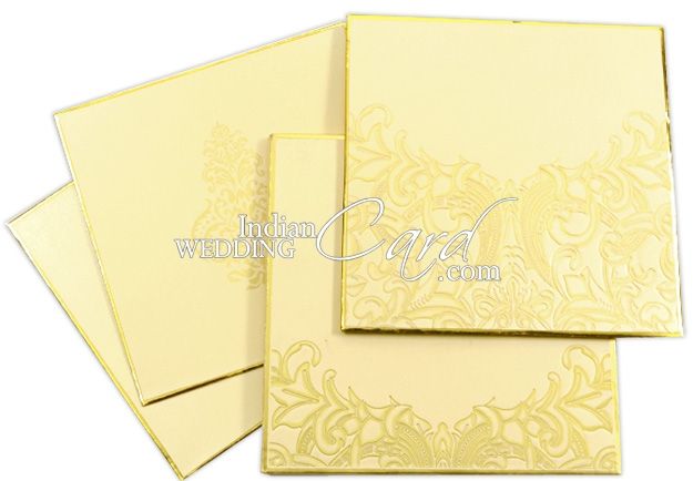 Buy Luxury 4 Inserts Pocket Invitation With Embossed & Gold Foil Online in  India 