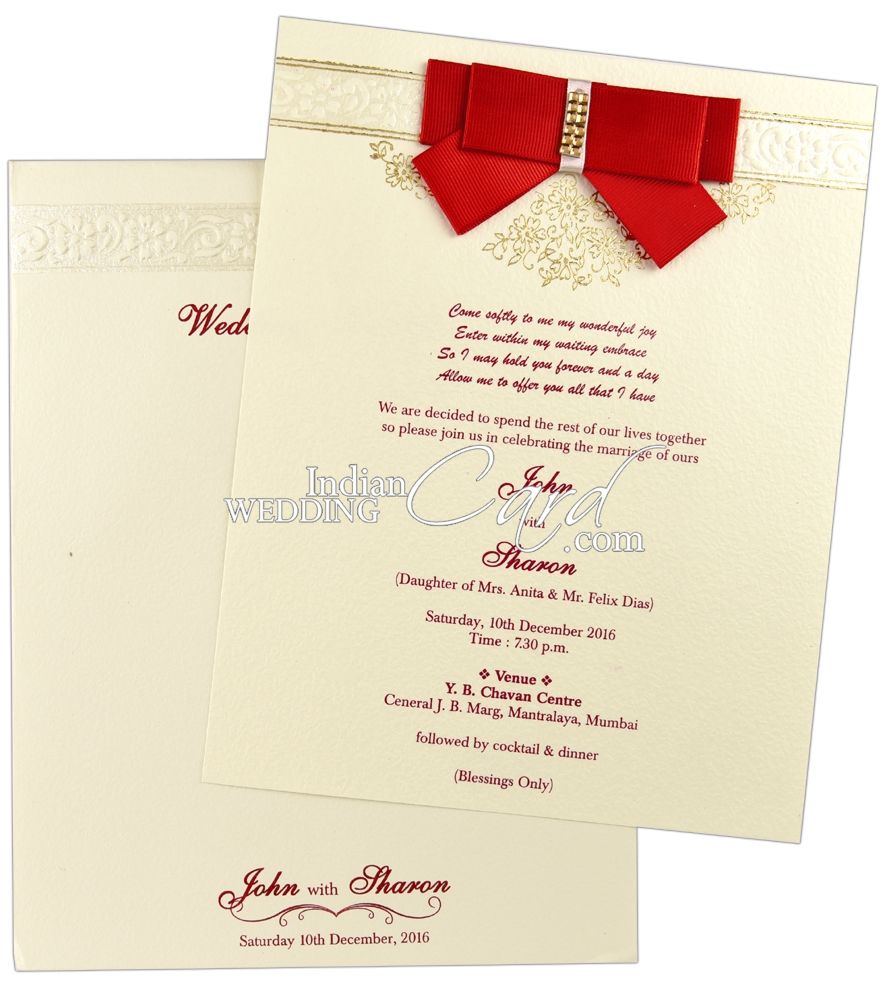 Everything you need to know about Christian wedding invitation cards | Indian Wedding Card's Blog