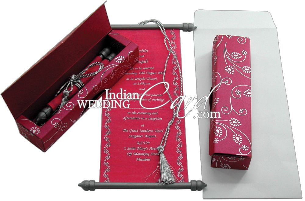 Wedding Scroll Invitations at Rs 100/piece, Scroll Invitation Card in  Mumbai