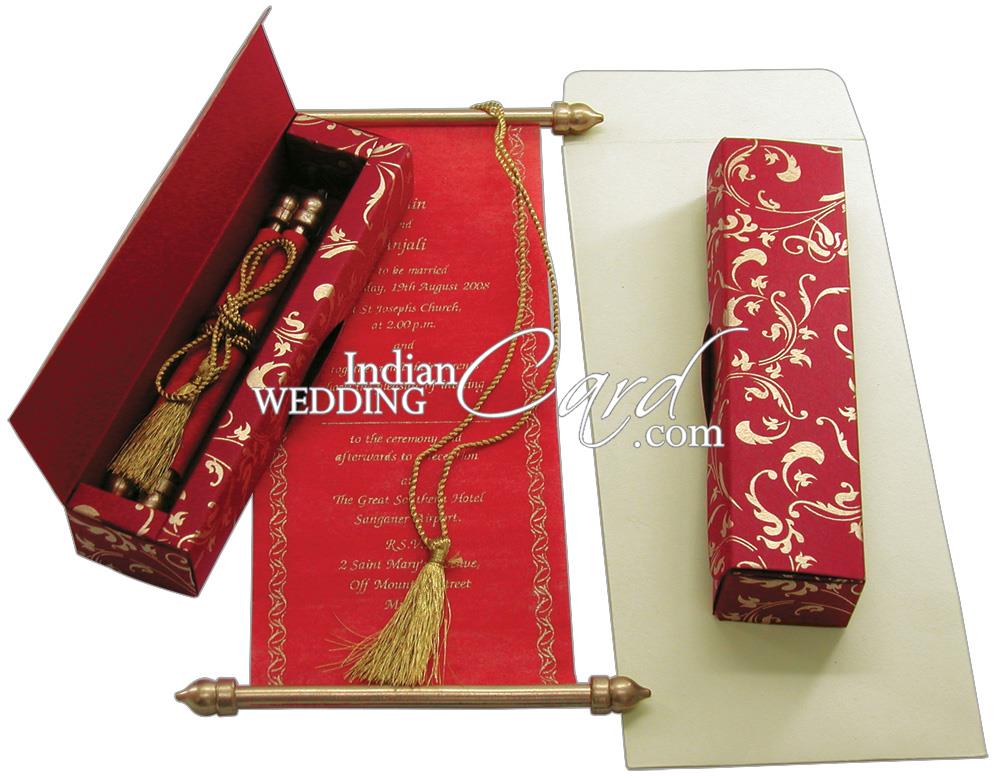 8 1/2 x 11 Rolled Scroll Invitations