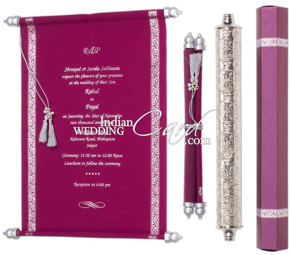 Scroll Wedding Cards, Wedding Card Designer