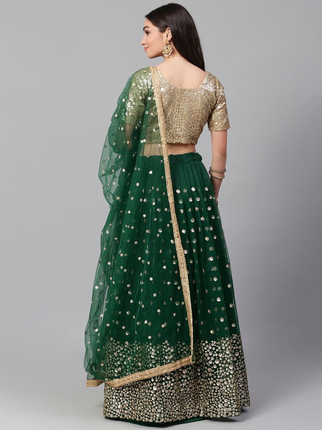 Green Yellow Pure Silk Lehenga Choli Dupatta L508 – Ethnic's By Anvi  Creations