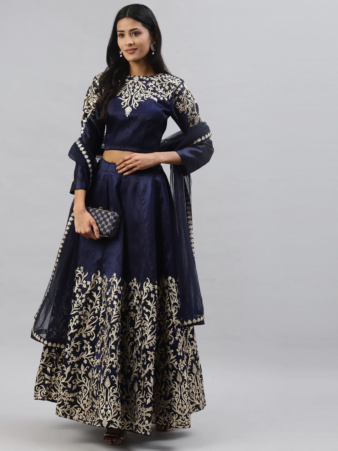 Buy Kidcetra Cotton Bandhini Lehenga choli with bell sleeves and a contrast  dupatta - Blue - 6-7Y Online at Best Prices in India - JioMart.