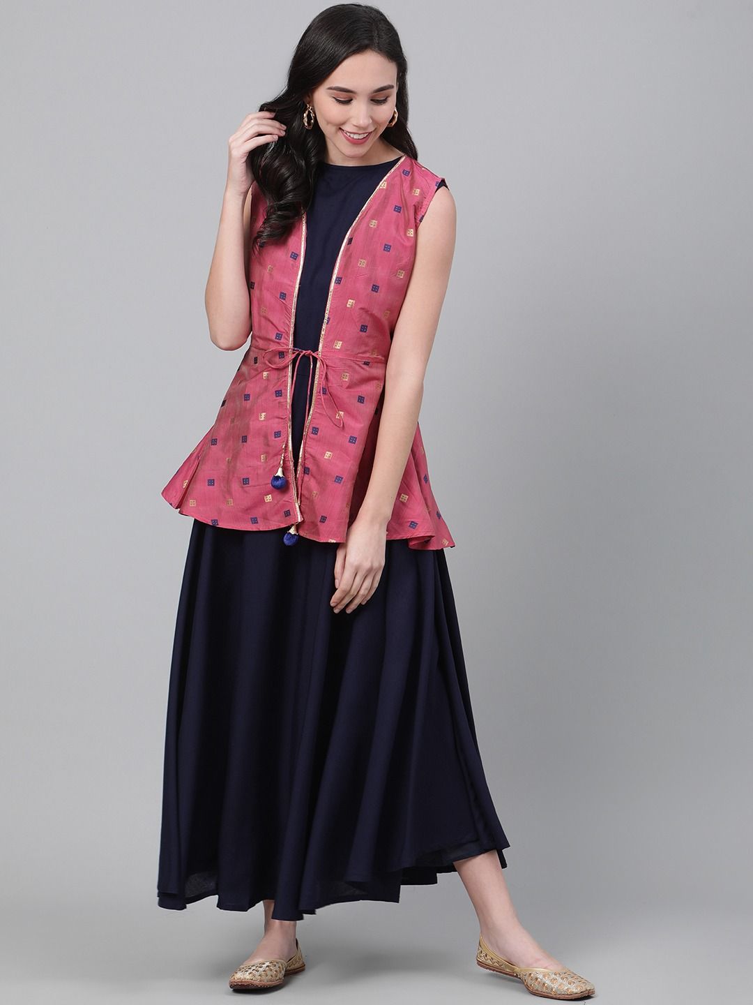 rayon-stitched-kurti-weaving-work-acket