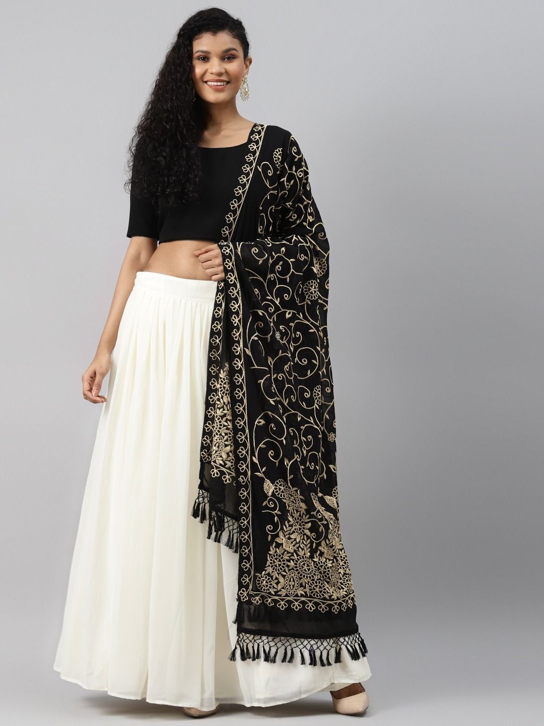 Bridal Lehengas : Black heavy sequence work bridal lehenga ...